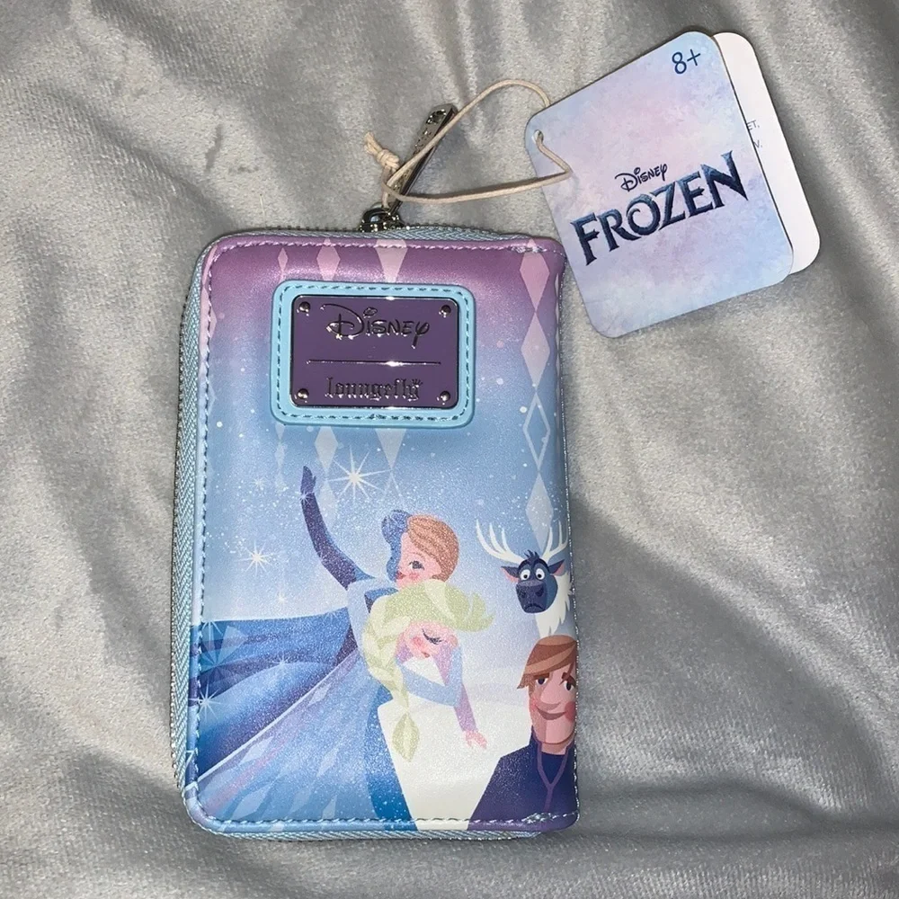 Loungefly Disney FROZEN princess castle zip around wallet Anna Elsa Olaf NWT